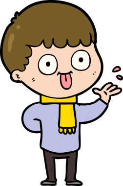 Bir insan tarafından çizilmiş çizgi film adamı.