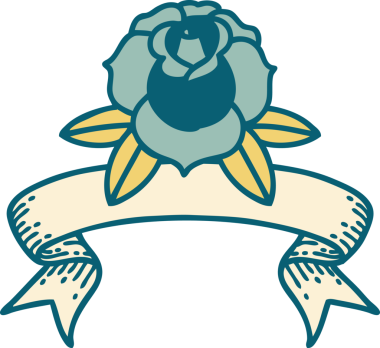 Bir insan tarafından çizilmiş geleneksel bir çiçek dövmesi.