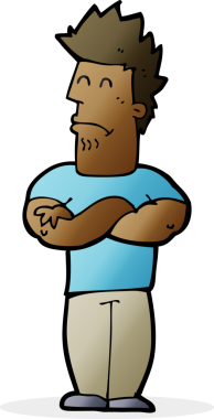 Bir insan tarafından çizilmiş somurtkan bir adam.