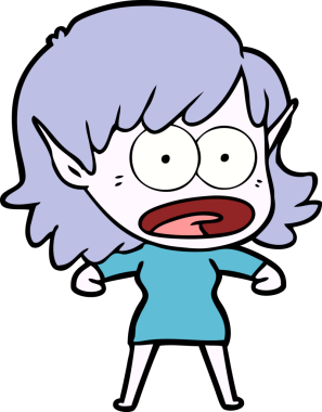 Bir insan tarafından çizilen elf kızı şok etti.