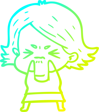 Bir insan tarafından çizilmiş kızgın bir karikatür çizimi.