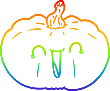 gökkuşağı gradyan çizgi çizimi bir insan tarafından çizilmiş bir balkabağı