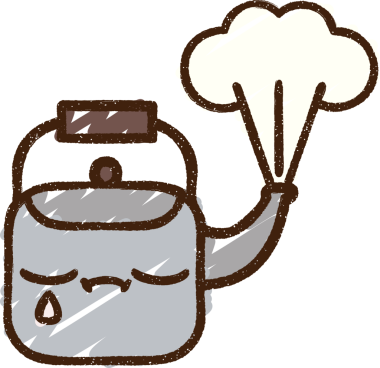 Bir insan tarafından çizilen Kaynayan Kettle Tebeşiri