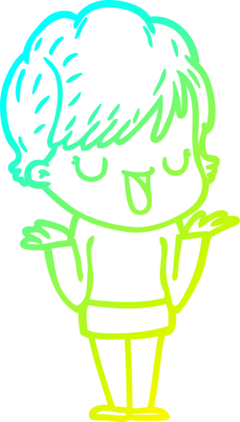 Bir insan tarafından çizilmiş bir karikatür kadın çizimi.