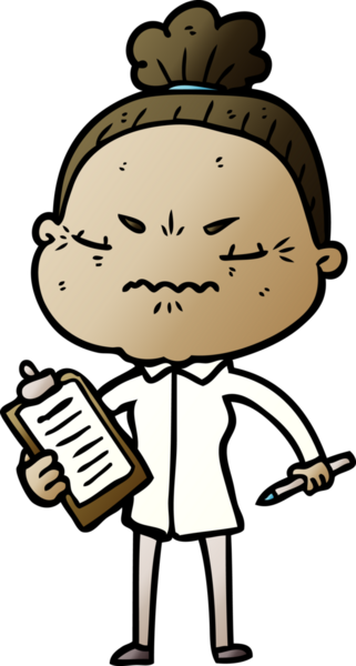 Çizgi film bir insan tarafından çizilmiş yaşlı bir kadın tarafından rahatsız edildi.