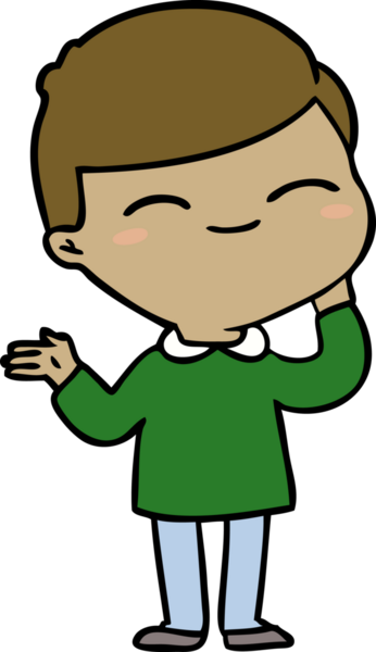 bir insan tarafından çizilmiş utangaç bir çocuk.