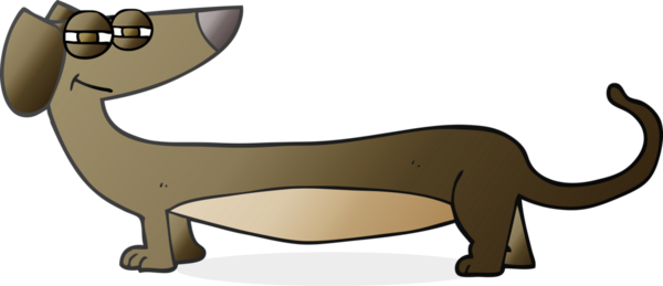 Bir insan tarafından çizilmiş serbest çizim dachshund.