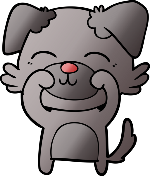 Bir insan tarafından çizilmiş çizgi film köpeği.