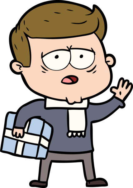 Bir insan tarafından çizilmiş yorgun bir adam.