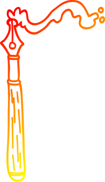 Bir insan tarafından çizilmiş olan çizgi film dolmakalemi.