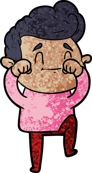 Bir insan tarafından çizilmiş mutlu çizgi film adamı.