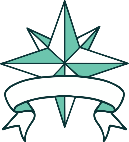 Bir insan tarafından çizilmiş geleneksel bir yıldız dövmesi