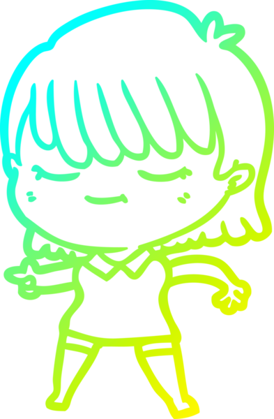 Bir insan tarafından çizilmiş bir karikatür kadın çizimi.