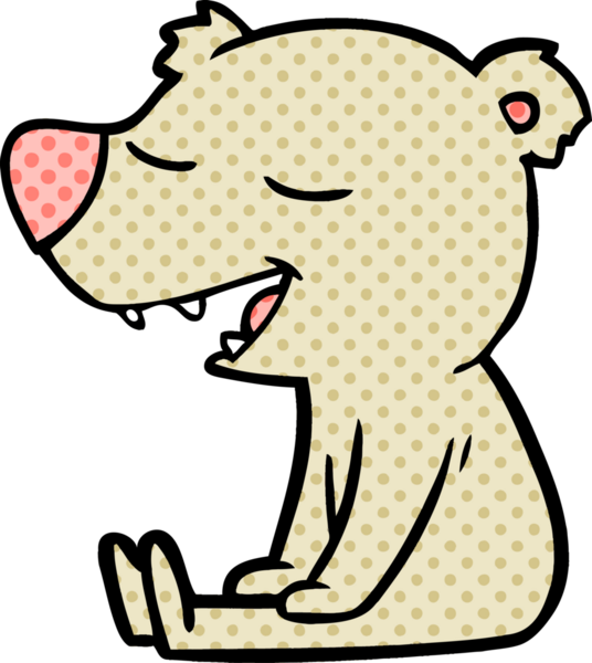 Bir insan tarafından çizilmiş çizgi film ayısı.