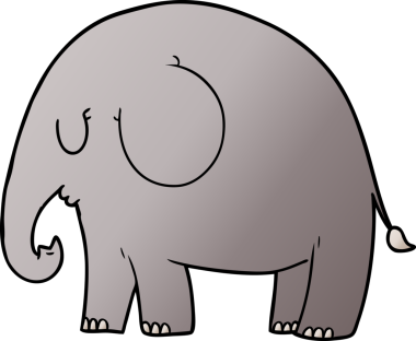 Bir insan tarafından çizilmiş bir fil.