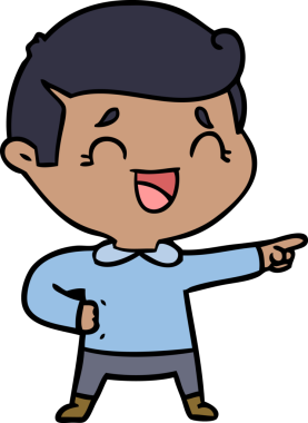 Bir insan tarafından çizilmiş gülen adam.