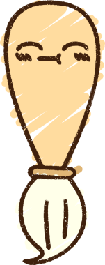 Bir insan tarafından çizilmiş Boya Fırçası Tebeşiri