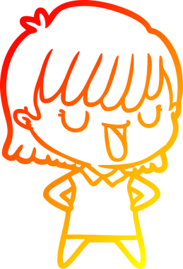 Bir insan tarafından çizilmiş bir karikatür kadın çizimi