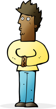 bir insan tarafından çizilmiş sinirli bir adam.