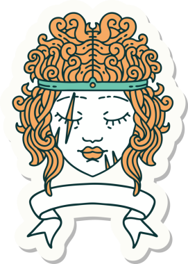 Bir insan tarafından çizilmiş barbar bir insan karakterinin çıkartması.