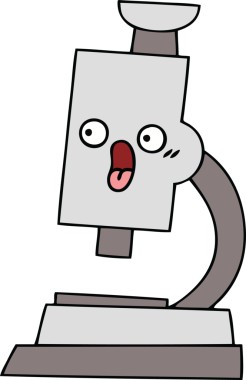 Bir insan tarafından çizilmiş güzel bir mikroskop çizimi.