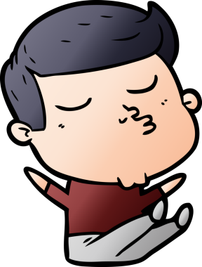 Bir insan tarafından çizilmiş karikatür mankeni adam.