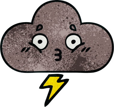 Bir insan tarafından çizilmiş fırtına bulutunun retro grunge deseni.