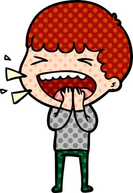 Bir insan tarafından çizilmiş gülen adam.