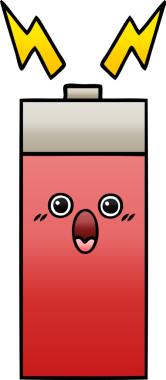 Bir insan tarafından çizilen bataryanın gölgelenmiş karikatürü