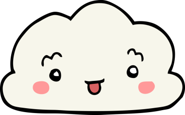 bir insan tarafından çizilmiş karikatür bulutu