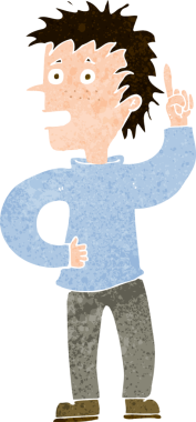 Bir insan tarafından çizilmiş bir fikri olan çizgi film çocuğu.