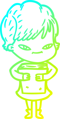 Bir insan tarafından çizilmiş mutlu bir karikatür çizimi.