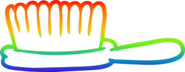 bir insan tarafından çizilmiş bir saç fırçasının çizgi çizimi