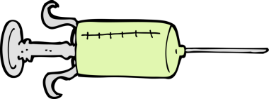 bir insan tarafından çizilmiş eski bir iğne.