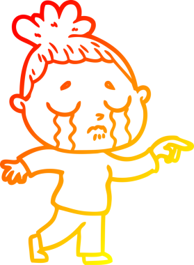 Bir insan tarafından çizilmiş, ağlayan bir karikatür çizimi.