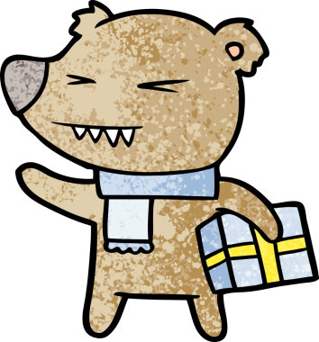 Bir insan tarafından çizilmiş ayı karikatürü çizicisi