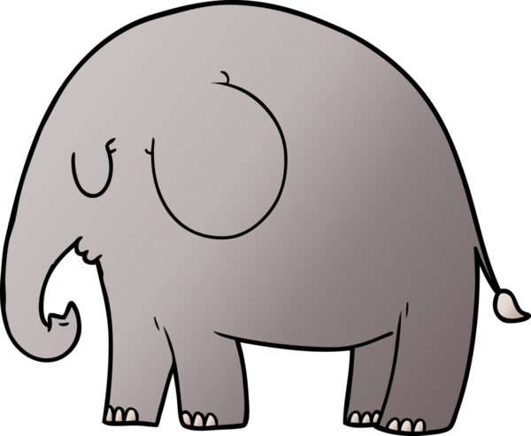 Bir insan tarafından çizilmiş bir fil.