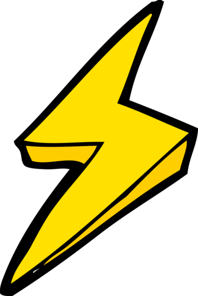 bir insan tarafından çizilmiş karikatür yıldırım sembolü