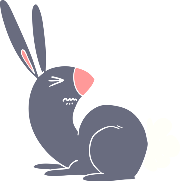 Bir insan tarafından çizilmiş düz renkli çizgi film.