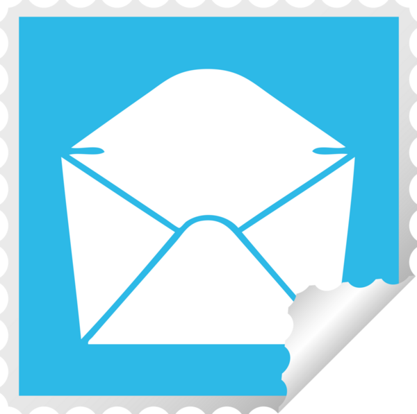 Bir insan tarafından çizilmiş kare soyulmuş garip karikatür zarfı.