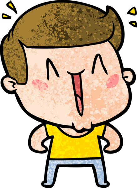 Bir insan tarafından çizilmiş heyecanlı bir çizgi film.