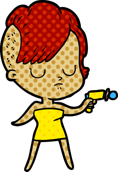 Bir insan tarafından çizilmiş karikatür kadın.