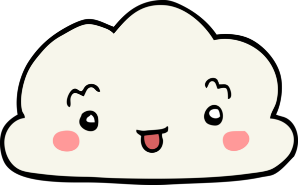 bir insan tarafından çizilmiş karikatür bulutu