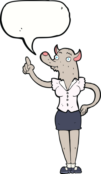 Bir insan tarafından çizilmiş konuşma baloncuğu fikri olan kurtadam kadın.