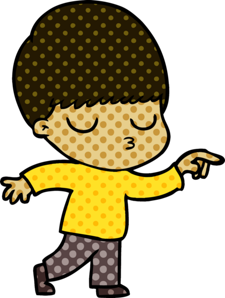 Bir insan tarafından çizilmiş sakin çocuk çizgi filmi.