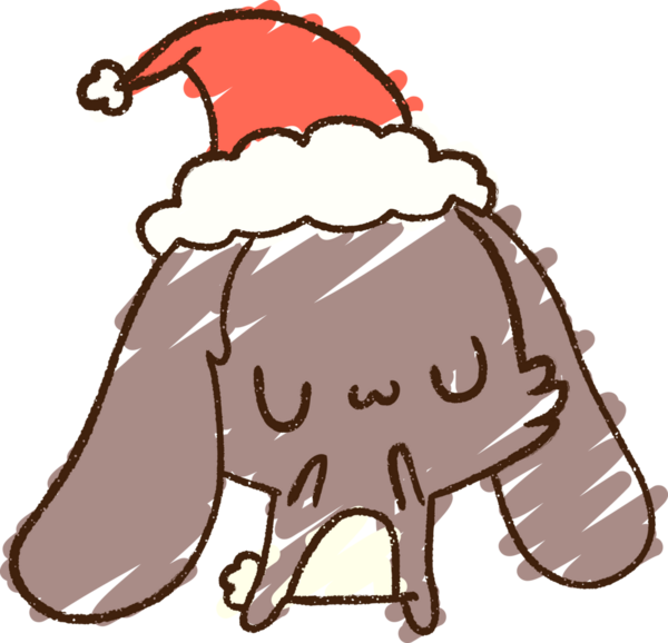 Bir insan tarafından çizilen Şen Tavşan Tebeşiri