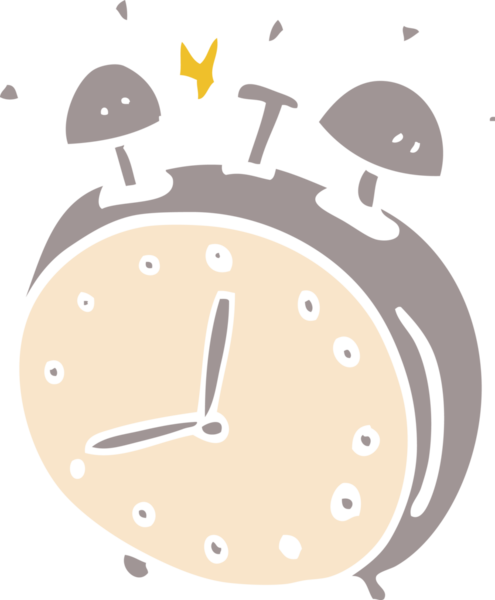 bir insan tarafından çizilmiş karikatür alarm saati