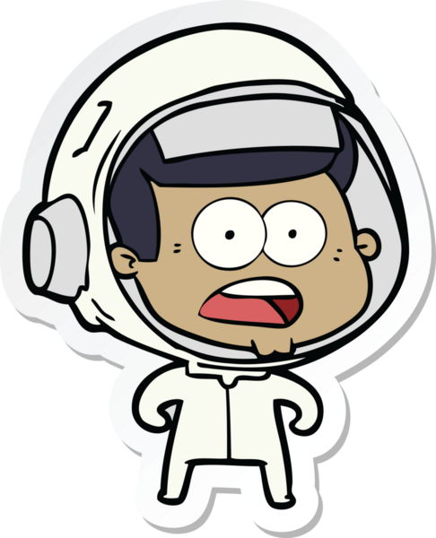 Bir insan tarafından çizilen bir karikatür çıkartması astronotu şaşırttı.