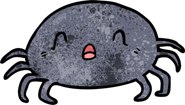 Bir insan tarafından çizilmiş cadılar bayramı örümceği çizgi filmi.