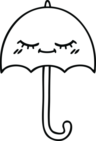 Bir insan tarafından çizilmiş şemsiye çizimi